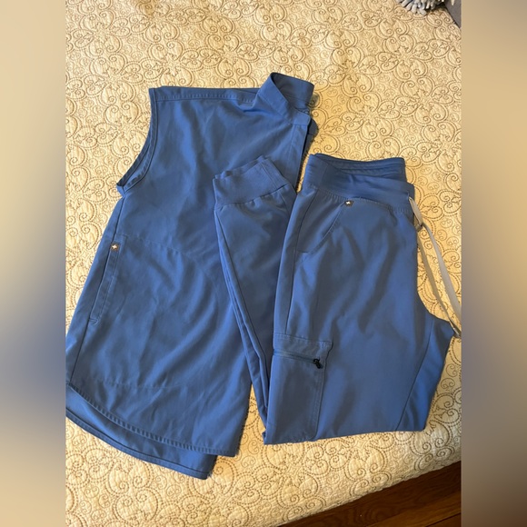 Figs Other - Figs Light Blue Small Scrub Top and Bottom